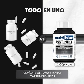 Multivitaminico para Hombre Multi Men | 1,200mg por Porción | Formula con Magnesio, Resveratrol, Vitamina C, D3, A, Zinc, Complejo B, Biotina y Calcio