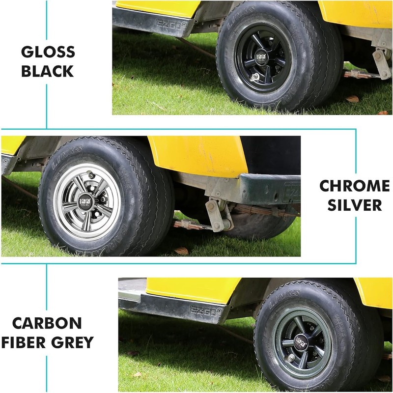 10L0L Golf Cart Hubcaps 8 inch Wheel Covers for Club