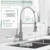 WEWE Kitchen Faucets, Brushed Nickel Kitchen Faucet with Pull Down