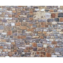 Melody Jane Dolls House Embossed Old Stone Wall Exterior DIY Card Sheet1:12 Scale