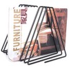 Innovative Desktop Flexible Folding Metal Bookend Book Stand Holder Organizer