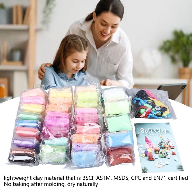 36 Colours Soft Clay Set Innovative Fun DIY Soft Light