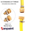 Sanpaint,Brass Garden Hose Connector Repair Mender Kit with Stainless Clamp,Fits