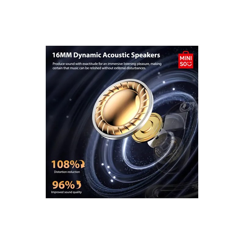 Audifonos Miniso Ms202 Ai Audifonos Traductores Bluetooth 6.0 Ipx5 Resistente