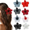 Flower Hair Claws for Women, Large Hawaiian Flower Hair Claw