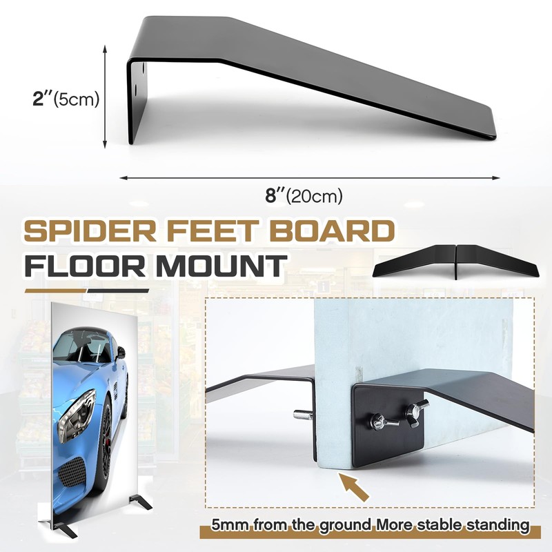 Tandefio 4 Sets/ 16 Pcs Spider Feet Board Sign Holder