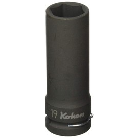 Koken 14301M-19 1/2 (12.7 mm) SQ. Impact Hexagonal Deep Socket (Thin) 0.7 inches (19 mm)