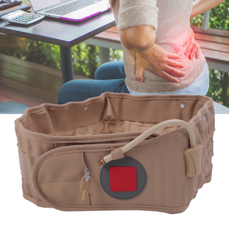 Back Traction Decompression Belt 360 Degrees Wrapping Inflatable Lumbar Support