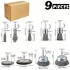 9 Piece Drill Wire Brush Set, 6mm Round Shank, Steel