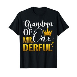 Grandma of Mr One Derful First Birthday Party 1st OneDerful T-Shirt