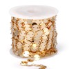16.5FT Gold Sequin Chain Roll, 6mm 18K Gold Plated Brass