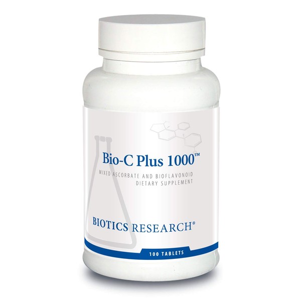 BIOTICS Research Bio C Plus 1000 Antioxidant, High Potency, Bioflavonoids, Supports Healthy Immune Response, Builds Collagen, Healthy Skin, Cartilage and Joint Support 100 Tabs