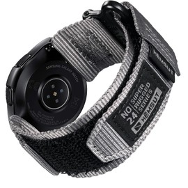HEMSUT Wide Nylon Hook & Loop Watch Band with Metal Buckle, Quick Release 20mm/22mm for Outdoor Sports Smartwatches
