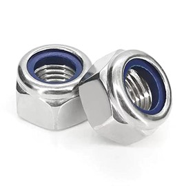 M18-2.5 Self-Locking Nuts A2 V2A 304 Stainless Steel Lock Nuts Din 985 with Nylon Inserts Pack of 4
