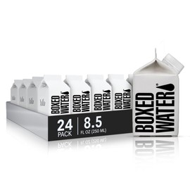 Mini Boxed Water (8.4 oz., 24 Pack) – Better Than Premium Plastic Purified Drinking Water in Plant-Based Cartons, BPA-Free, Refillable Cartons, Lunchbox Ready