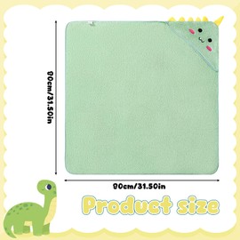 GSrenyu Hooded Baby Towel,80x80cm Baby Bath Towels with Hood Animal Design Baby Bath Towel for Baby Boys Girls Newborn (Dinosaur)