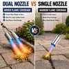 Brightpik Dual-Nozzle Propane Weed Torch, Weed Burner with 11.5 FT