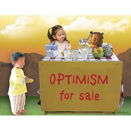 Optimism For Sale: Unique Blank Greeting Card