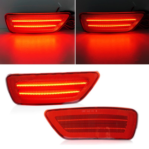 D-Lumina Rear Bumper LED Reflectors Light Assembly Brake Light Fog