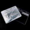 nuoshen 25pcs Waterproof Plastic Badge Holders Name Tag Clear Badge