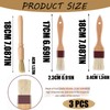 3 PCS Pastry Brushes,Wooden Durable Cooking Brush for Baking, BBQ