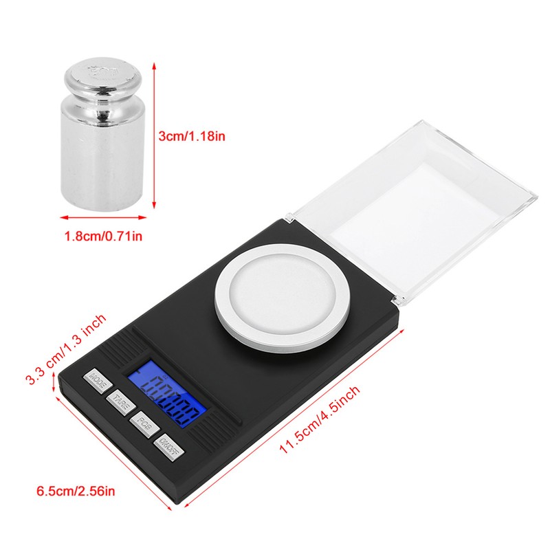 Mini Portable High Accuracy 0.001g Pocket Jewelry Scale with LED