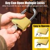 Yaocom Solid Brass Keyed Padlock, Small Padlocks Keyed Alike Yellow