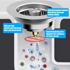UZSUZZ Sink Plug with Stainless Steel Drain Strainer | Anti-Clogging