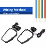 DYSO Racing Side Rear View Mirror w/24 LED Light For