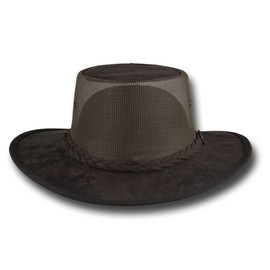 Barmah Hats Kangaroo Cooler Leather Hat 1038HS / 1038BC - Brown Crackle - XLarge