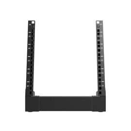 QiaoYoubang 6U Small Desktop Network Rack, 10 inch Mini Open Frame Desktop Cabinet for 10 inch Network, Servers, Audio, Video and Studio Equipment Free Standing Home Office Rack (6U)