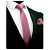 2.4" Dusty Rose Skinny Tie for Wedding Solid Formal Slim