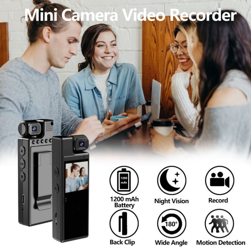Body Cam 1080P HD 180 Degree Rotation WIFI Hotspot Motion
