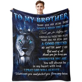 Kieetlan Gifts for Brother, Big Brother Gift Throw Blanket 60 X 50 Inch, Birthday Gifts for Adult Brother from Sister, Best Gifts for Brothers Father’s Day Christmas Graduation