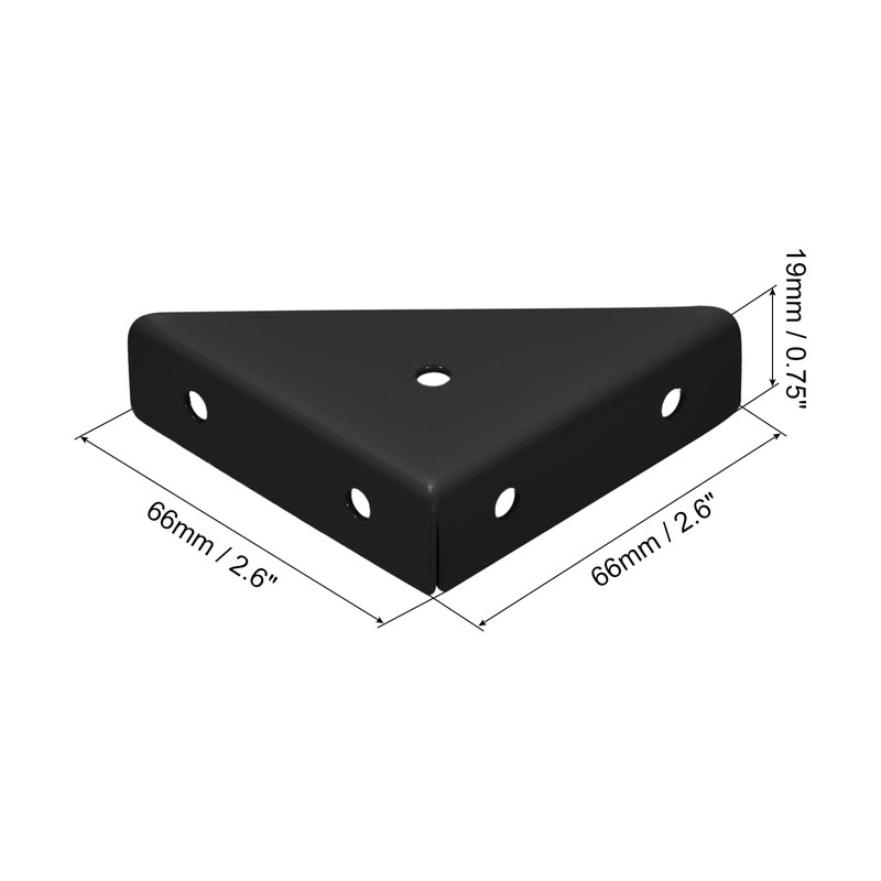sourcing map 8Pcs Angle Corner Brackets 66mm x 66mm, Cold