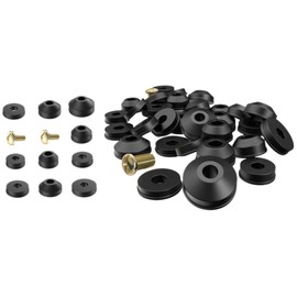 Operitacx 4 Sätze Unterlegscheiben-Sortiment Teile Zubehör Bausatz Schlauchwaschanlagen Reparatur wasserhahn versorgung Wasserhahnwaschmaschine wasserhahn waschanlage Silikon-Gummi Schwarz