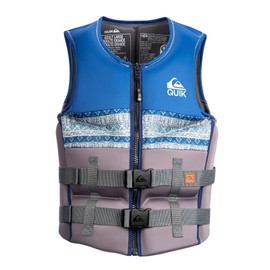 QUIKSILVER Men's Life Vest, USCG and Transport Canada Approved PFD, Evoprene CGA Life Jacket, Personal Flotation Device for Jet Skiing Wakeboarding Rafting Sailing Surfing Boating - L