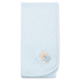 Little Me Blankets for Baby Boys' Cute Bear Swaddling Receiving Blanket