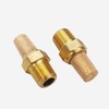 mxuteuk 10pcs Brass Pneumatic Muffler Filter Noise Silencer, Hex Sintered
