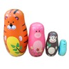 Oostifun 5pcs Cartoon Cute Handmade Russian Nesting Doll Playsets Wooden