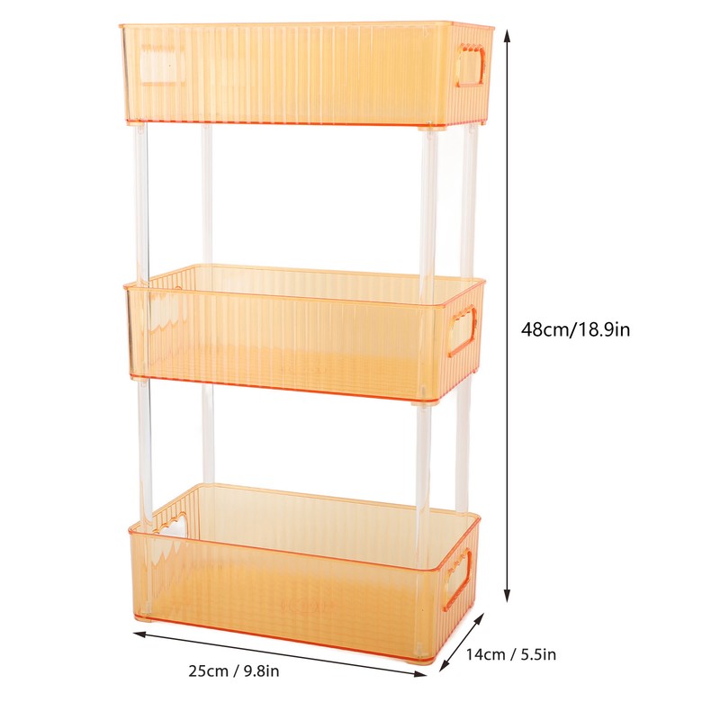 Acrylic Bathroom Storage Rack 3 Tiers Bathroom Counter Organizer Countertop