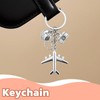Airplane Keychain Key Chain Charm for Men Women Travel Lovers