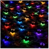 45pc Murciélagos decoración de halloween,murcielago de decoracion,murcielagode halloween,4 Tamaño,3D,Luminoso,PVC Impermeable,Murciélagos