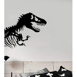Tyrannosaurus Rex Trex T-Rex Dinosaur Bones Wall Decal Home Decor Room Bedroom Vinyl Sticker Boys Girls Baby Nursery Teen Playroom School Animals Zoo Cute Family Man Cave Movies Science Teacher Classroom Museum DIno