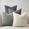 Topfinel Cushion Cover, 50 x 50 cm, Grey, Set of