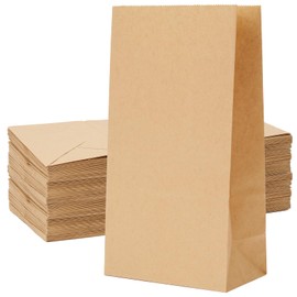 Homrelaxy 60 Pcs 4LB Paper Lunch Bags, 5.1x3.2x9.8 Inch Kraft Paper Bags, Brown Paper Bag for Snacks, Sandwiches, Crafts, Gift Bags