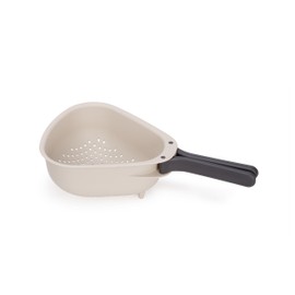 Joseph Joseph Droplet Compact Colander with Folding Handles, Space-Saving Design, Easy-Pour Corners, for Draining Vegetables, Pasta, Fruits
