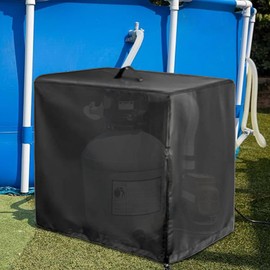 Pool Sand Pump Cover, Outdoor Sand Filter Pump Protection Cover, Oxford Fabric Swimming Pool Dustproof Accessories with Adjustable Drawstring for Lawn Patio Backyard Outdoor Garden Courtyard