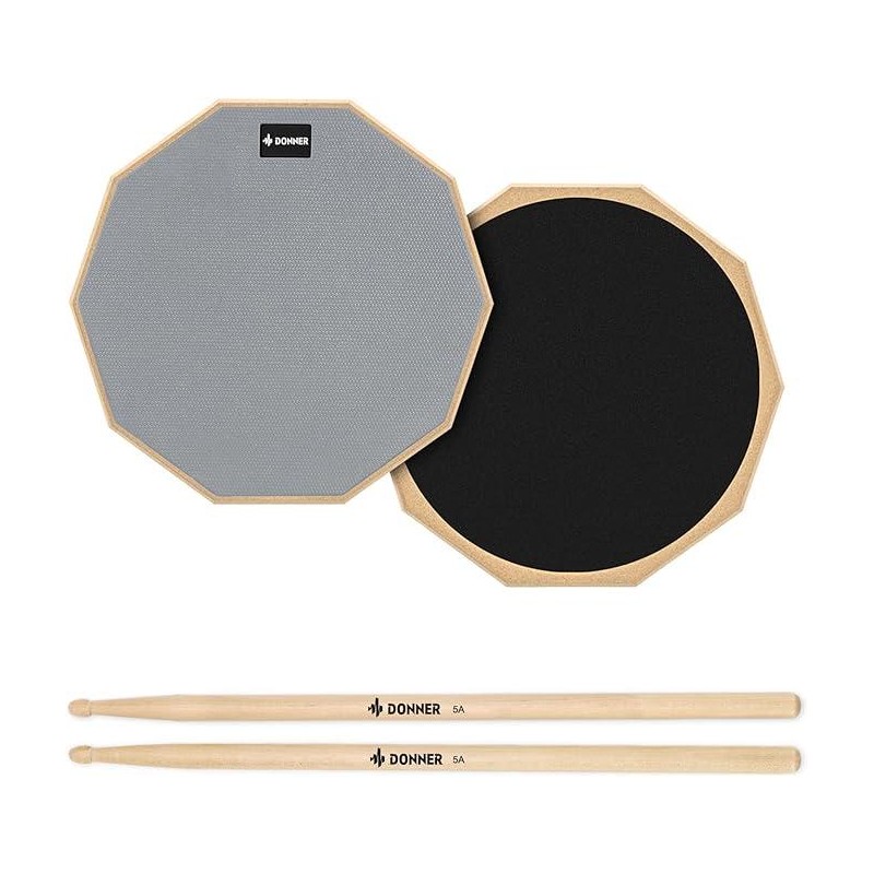 Donner Drum Practice Pad 8 Inches, Silent Practice Drum Pad