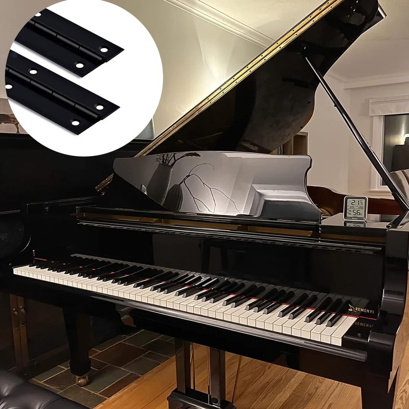 Black Piano Hinge 30 Inch x 2 Inch Heavy Duty